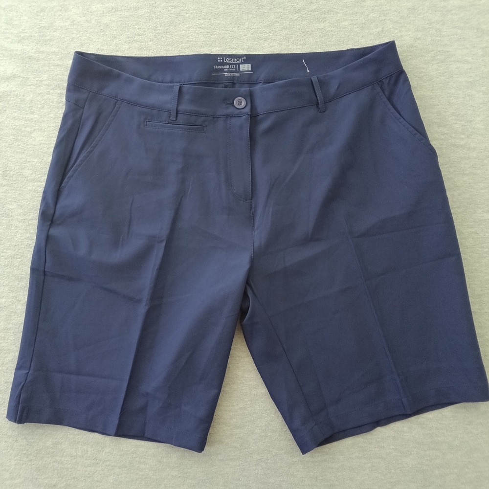 Lesmart Golf Series Navy Blue Performance Shorts Standard Fit Womens Size 16